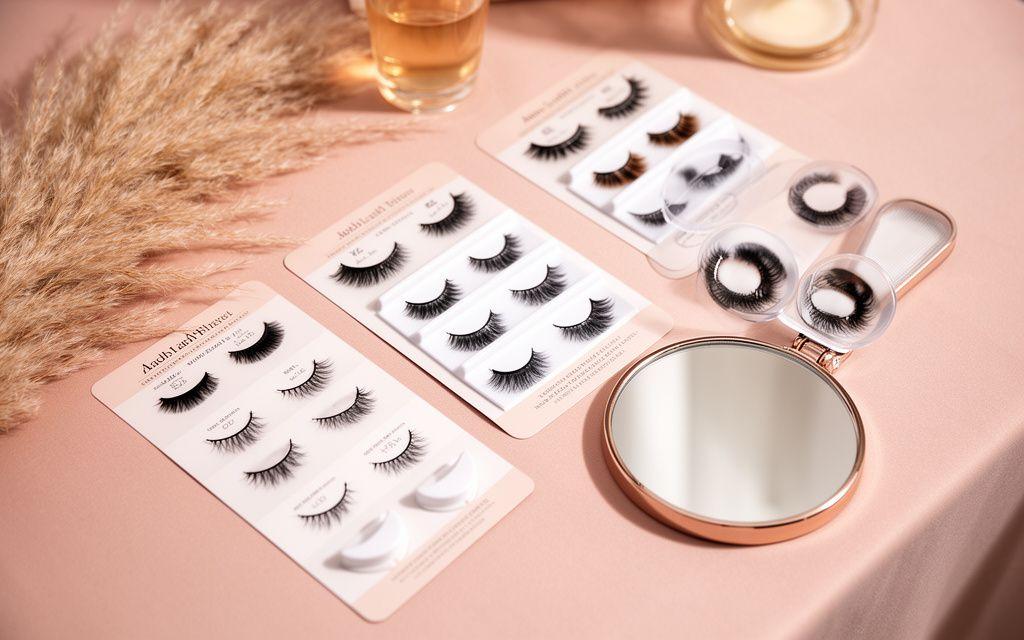 Lash style mapping cards and a hand mirror on a table